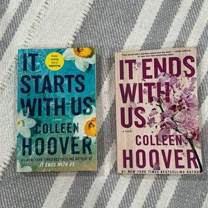 Colleen Hoover set of two books. “It starts with us” and “it ends with us”